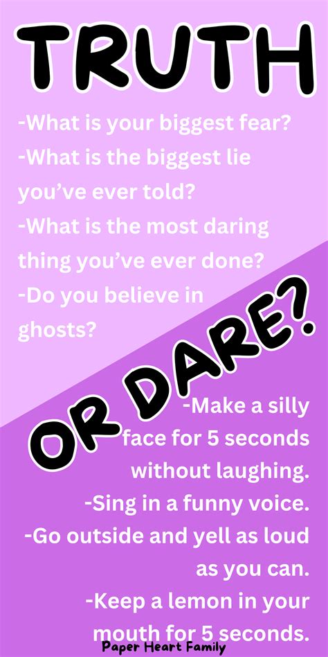 kids truth or dare questions|540+ Truth or Dare Questions for Kids & Family .